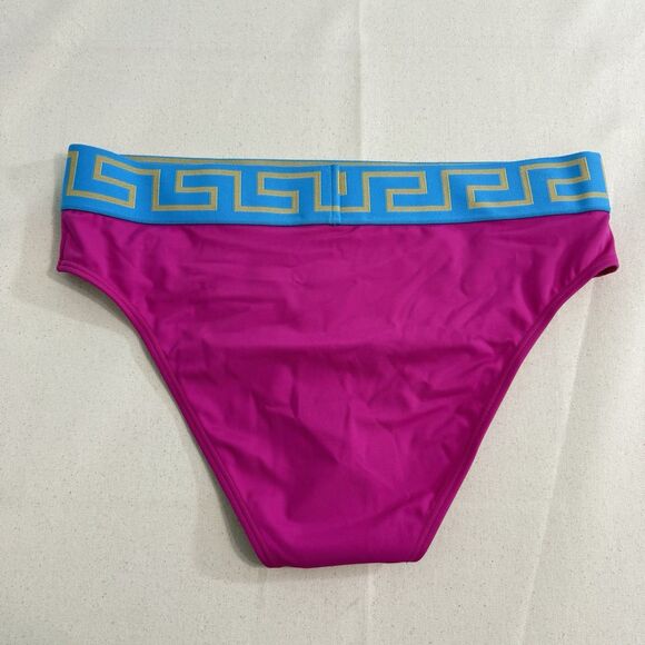 Versace Women's Greca Border Bikini Bottom Swimwear Size 4 Pink - Picture 2 of 10